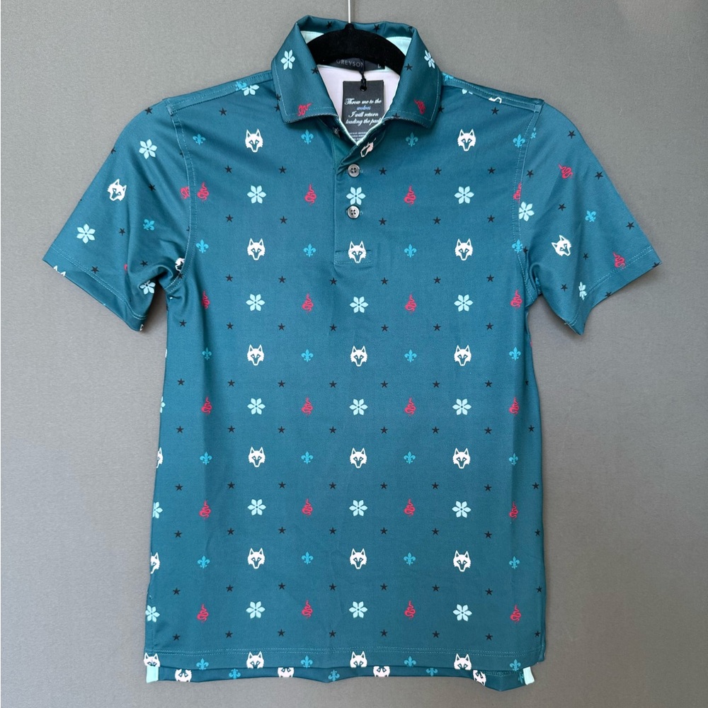 NEW Grayson boys golf polo - emerald green, size 8